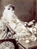 Portrait of a Turkish Woman in a Harem, in Cairo Photographie