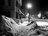 Schneeweiße Nacht, Woodstock, Vermont, 1940 Foto von Marion Post Wolcott