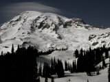 Snowy Mt. Rainer, Washington, USA Print by Michael Brown