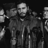 Fidel Castro arrives at MATS Terminal, Washington, D.C., c.1959 Posters Fidel Castro arrives at MATS Terminal, Washington, D.C., c.1959 Posters