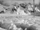 Bank of a Frozen Lake at the Foot of the Sebu-La (5250 Meters) Photographic Print