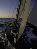 Sailing at Sunset, Ticonderoga Race Poster von Michael Brown