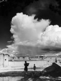 Monsoon Clouds Over the Houses of Gyantse, Tibet Photographic Print