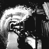 London Underground Tunnels with Bunk Beds, WWII Print by Toni Frissell