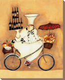 Wine Peddler Stretched Canvas Print by Jennifer Garant