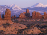 Garden of Eden with La Sal Mountains near Dusk, Arches National Park, Utah, USA Photographic Print by Jamie & Judy Wild