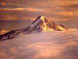 Aerial of Mt. Hood, Oregon Cascades, USA Photographic Print by Janis Miglavs