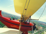 Passenger and Pilot in Biplane over Tulip Fields, Skagit Valley, Washington, USA Lámina fotográfica por Stuart Westmoreland