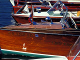 Vintage Wood Boats, Lake Union, Seattle, Washington, USA Photographie par William Sutton