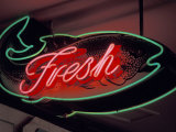 Fresh Fish Sign at Pike Place Market, Seattle, Washington, USA Photographic Print by John & Lisa Merrill