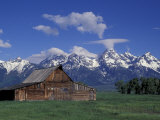 Jackson Hole Homestead and Grand Teton Range, Grand Teton National Park, Wyoming, USA Photographic Print by Jamie & Judy Wild