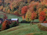 Jenne Farm in the Fall, near Woodstock, Vermont, USA Photographic Print by Charles Sleicher