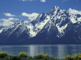 Mt. Moran from Jackson Lake, Grand Teton National Park, Wyoming, USA Fotografisk tryk af Jamie & Judy Wild