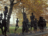 Running Sculptures Commemorating the Lilac Bloomsday Run, Spokane, Washington, USA Photographic Print by Jamie & Judy Wild