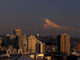 Mt. Rainier and Downtown Seattle, Washington, USA Photographic Print by Jamie & Judy Wild