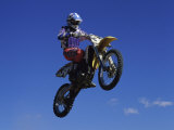 Airborne Motorcyclist Photographic Print