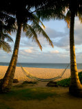 Ship Wreck Beach and Hammock, Kauai, Hawaii, USA Fotografie-Druck von Terry Eggers