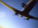 Dc-3 Airplane and Skydivers Zephyrhills, Florida, USA Photographic Print