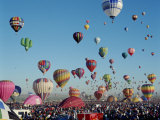 Colorful Hot Air Balloons, Albuquerque Balloon Fiesta, Albuquerque, New Mexico, USA Photographie