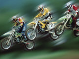 Three Airborne Bikes Photographie