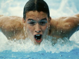 Swimmer Taking a Breath Photographic Print