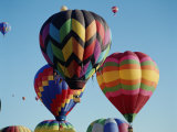 Colorful Hot Air Balloons in Sky, Albuquerque, New Mexico, USA Lámina fotográfica Colorful Hot Air Balloons in Sky, Albuquerque, New Mexico, USA Lámina fotográfica
