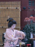 Apprentice Geisha (Maiko) Performing Tea Ceremony, Tokyo, Honshu, Japan Photographic Print