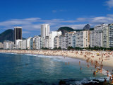 Copacabana Beach, Rio de Janeiro, Brazil Photographic Print