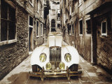 Vintage Car in a Tight Alley Photographic Print