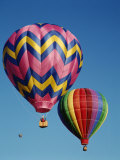 Colorful Hot Air Balloons in Sky, Albuquerque, New Mexico, USA Fotografie-Druck