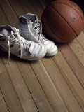 Pair of Boots with a Basketball Photographie