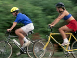 Couple Bicycling Photographic Print