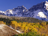 Fall Colors on Aspen Trees, Maroon Bells, Snowmass Wilderness, Colorado, USA Photographic Print by Gavriel Jecan