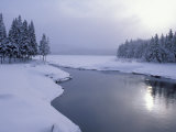 Snow on the Shores of Second Connecticut Lake, Northern Forest, New Hampshire, USA Photographic Print by Jerry & Marcy Monkman