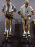 Workout Partners on Rowing Machines Lámina fotográfica Workout Partners on Rowing Machines Lámina fotográfica