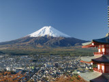 Pagoda and Mount Fuji, Honshu, Japan Photographic Print