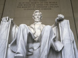 Abraham Lincoln statue in Lincoln Memorial, Washington, D.C., Photographic Print