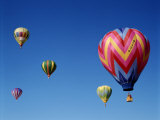 Colorful Hot Air Balloons in Sky, Albuquerque, New Mexico, USA Fotografie-Druck