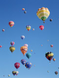 Colorful Hot Air Balloons in Sky, Albuquerque, New Mexico, USA Lámina fotográfica Colorful Hot Air Balloons in Sky, Albuquerque, New Mexico, USA Lámina fotográfica