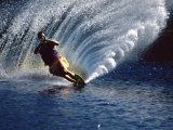 Waterskier with Water Spray Photographic Print