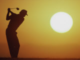 Sunset Golf Swing Fotografie-Druck