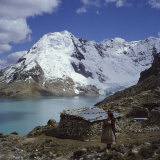 Santa Ana Lake, Raura Range, Peru Photographic Print