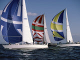 Three Sailboats Photographic Print