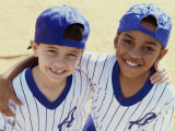 Portrait of Two Boys From a Little League Baseball Team Photographie