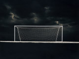 Soccer Net on a Stormy Night Photographie