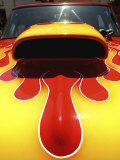 Close-up Image of a Flame Design on a Car Hood Photographic Print