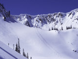 High Angle View of a Ski Slope Photographic Print