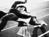 High Angle View of a Sprinter Photographic Print