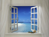 Window with Tropical View Lámina fotográfica Window with Tropical View Lámina fotográfica