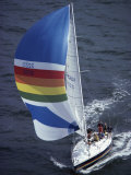 Sailboat with A Colorful Sail Photographic Print